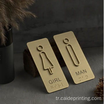 Otel İşaretleri Tuvalet Kapısı Ada Braille İşaretleri